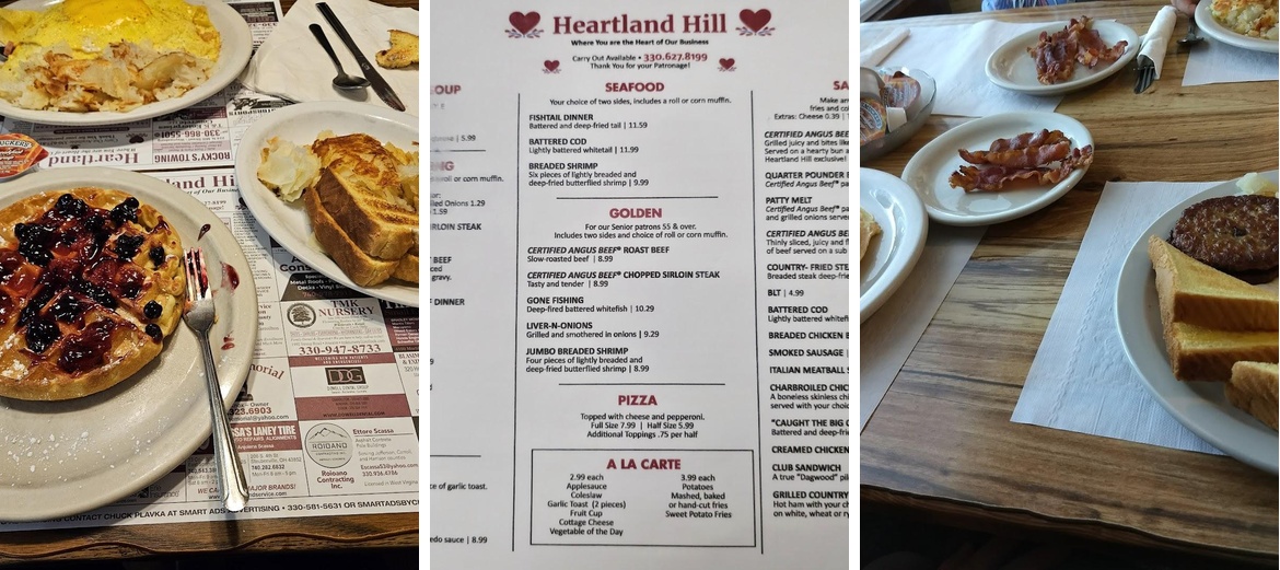 Heartland Hill Menu