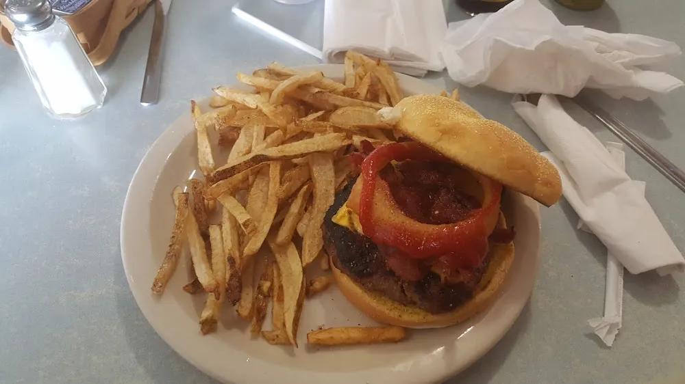 Cheese Burger and Fries
