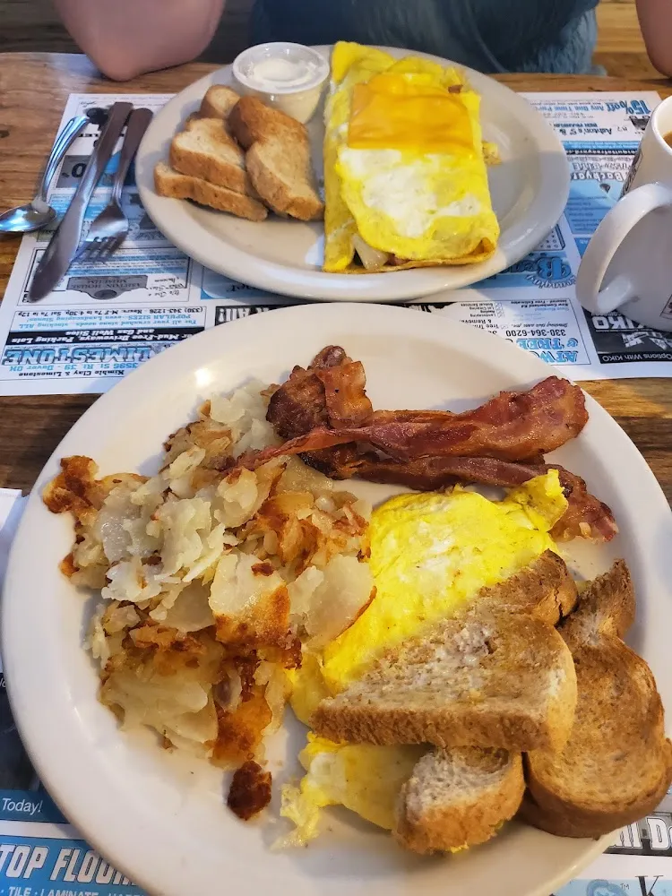 Hearty Breakfast and Western Omelet